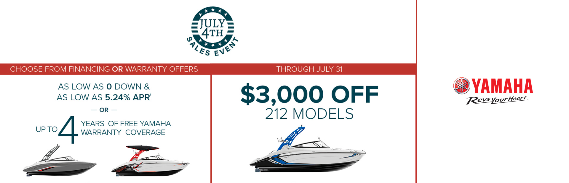 Yamaha: July 4th Sales Event